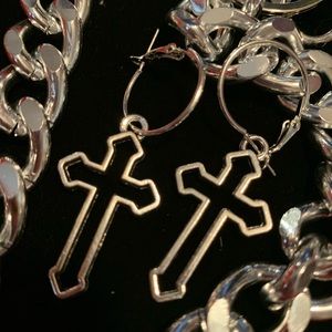 Cross Drop Earrings🥀